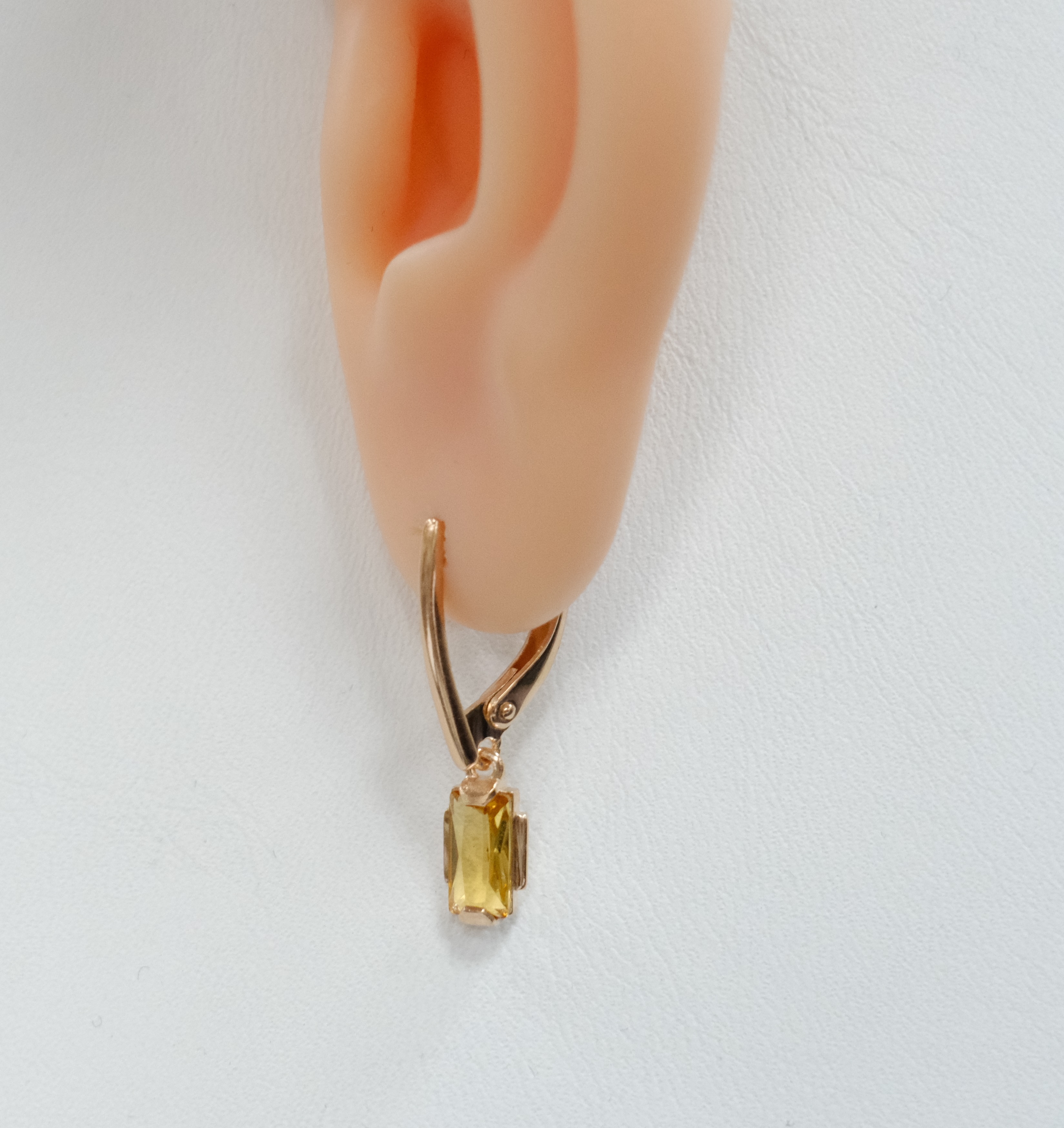 Серебряные серьги с цитринами
